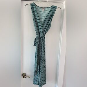 H&M midi green/white dress sz M never worn